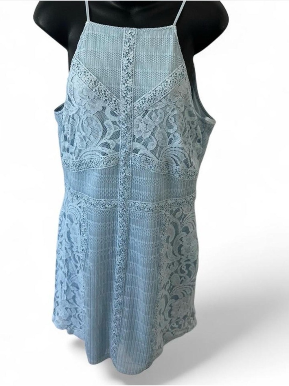 Gianni Bini Powder Blue Lace‎ Halter Cami